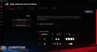 asus rog maximus xiii extreme - gestion du panneau OLED