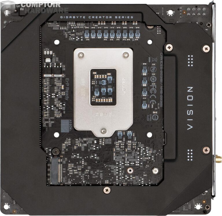 gigabyte z590i vision d - vue de dos