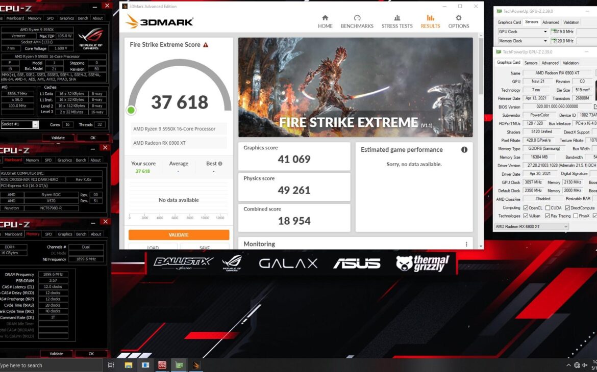 rx6900xt 3250mhz firestrike t