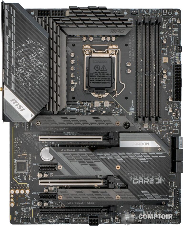 msi mpg z590 gaming carbon wifi - carte en face avant