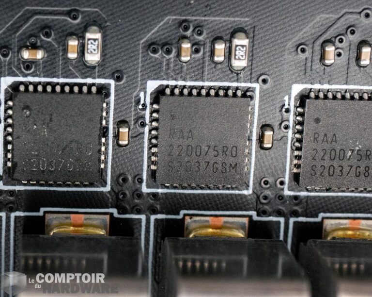 msi mpg z590 gaming carbon wifi - zoom sur les VRM