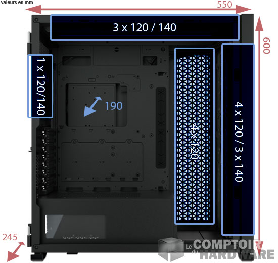corsair 7000d dimensions