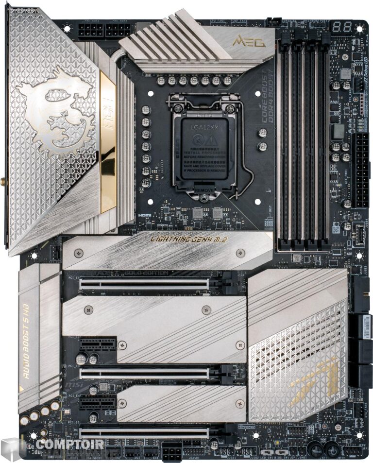 msi meg z590 ace gold edition - vue de face