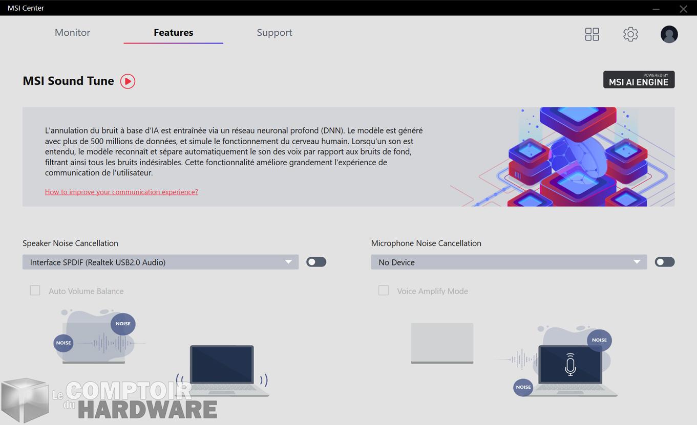 msi meg z590 ace gold edition - MSI center : Sound Tune