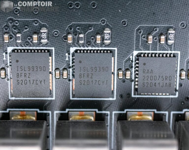 msi meg z590 ace gold edition - zoom sur les vrm