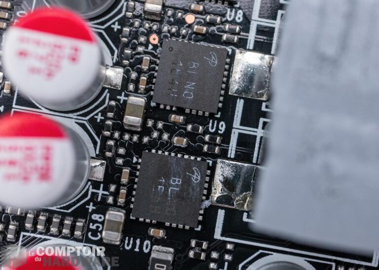 inno3D rtx 3070 ti x3 OC - zoom sur les VRM du GPU