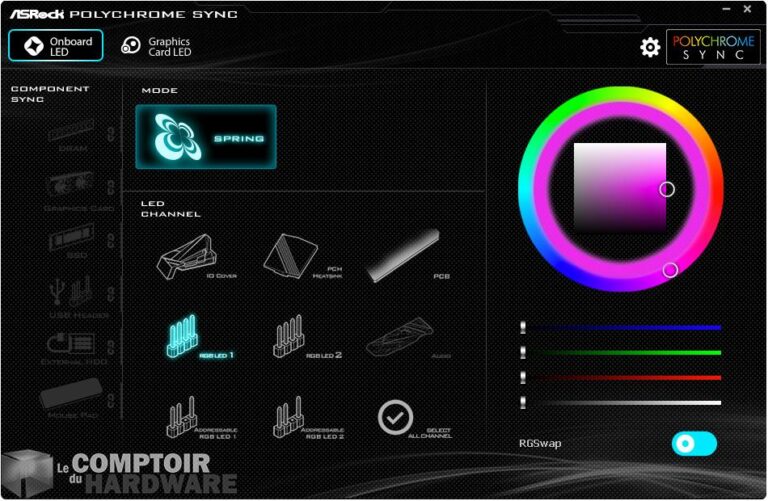 asrock z590 taichi - applications : polychrome