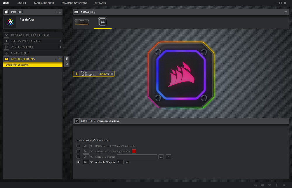 La notification d'urgence