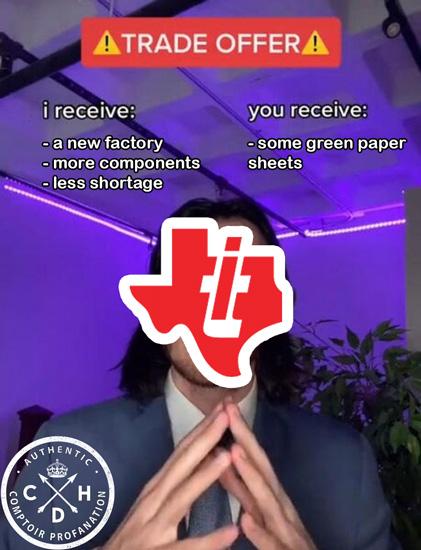 l'offre de Ti envers, Micron, par le comptoir