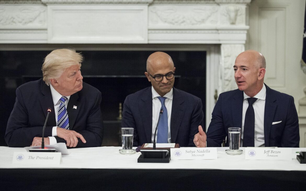 trump satya nadella jeff bezos jedi
