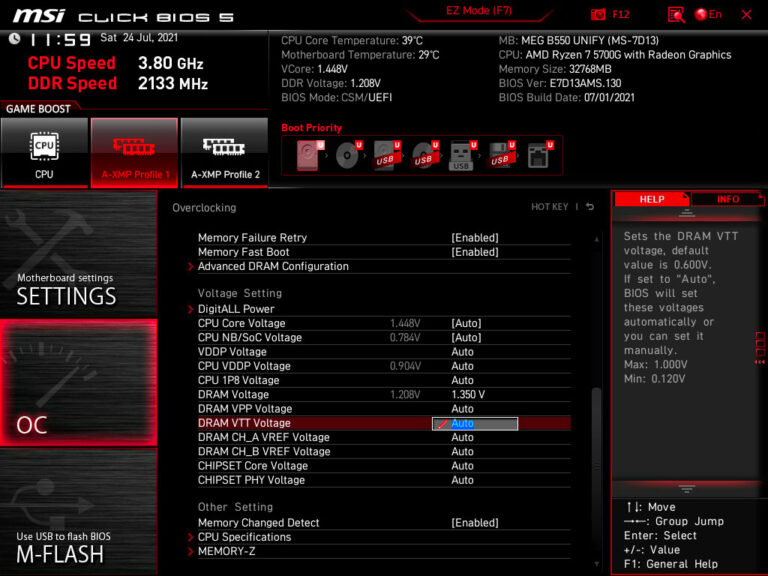 L'advanced mode de l'UEFI