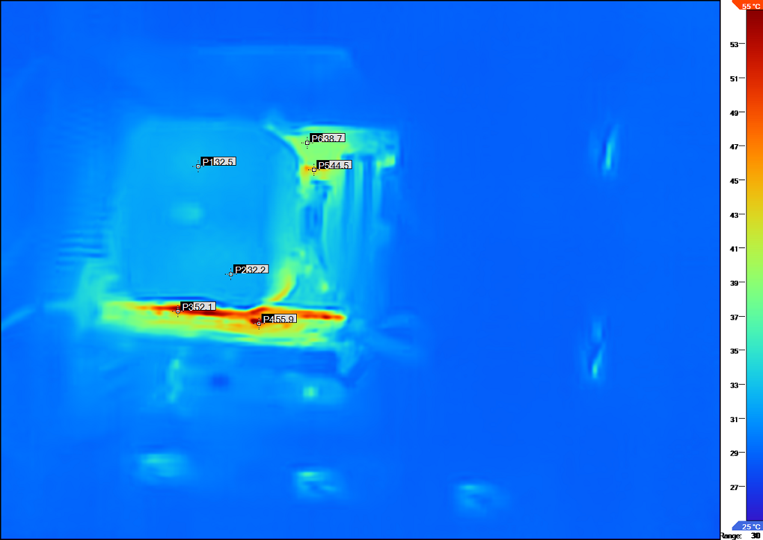 Pendant la pleine charge, la température reste maitrisée
