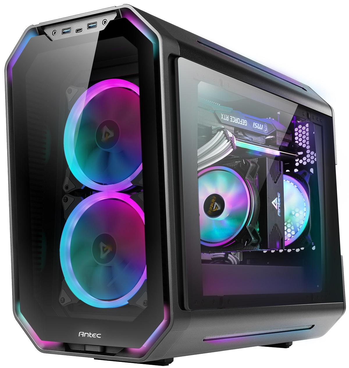 antec dark cube vitre rgb t