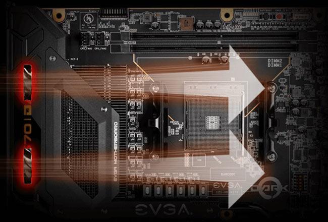 evga x570s dark cooling
