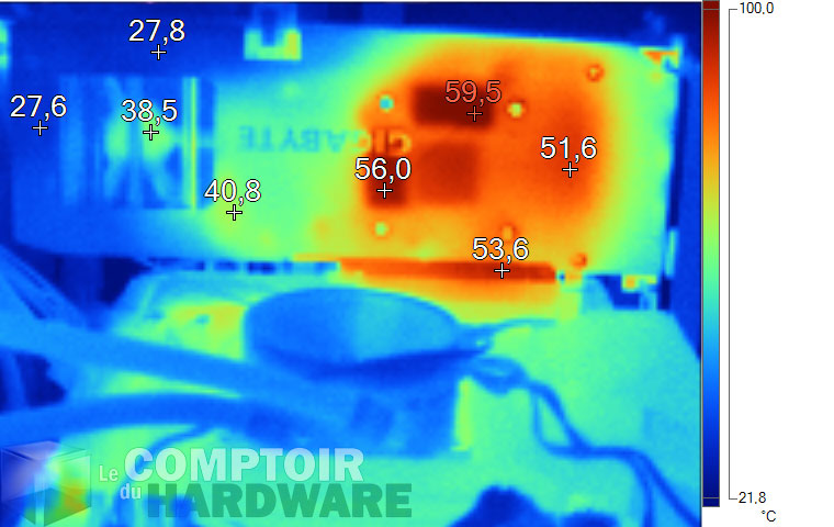 Image thermique de la RX 6600 Eagle en charge