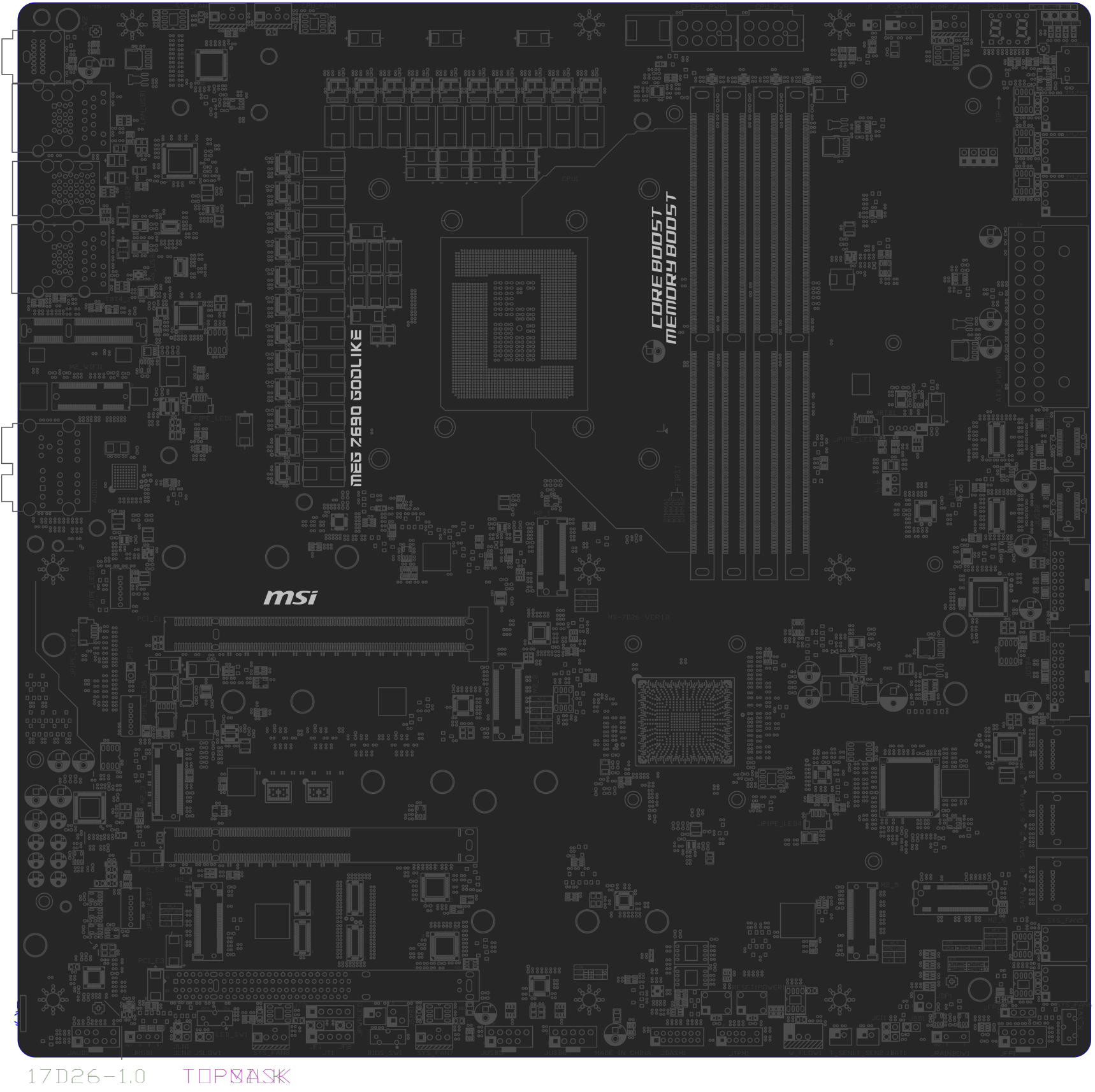 msi z690 godlike, ze PCB ?