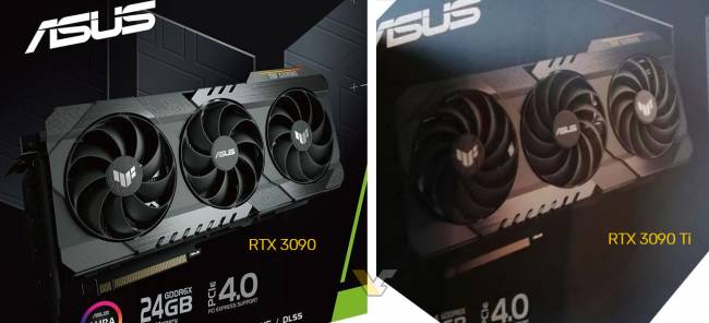 asus rtx 3090 3090ti comparo vdcz