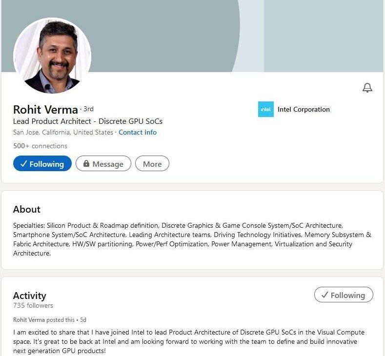 rohit verma sur linkedin