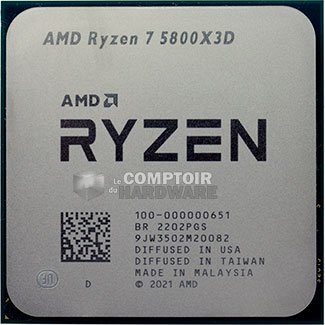 Ryzen 7 5800X3D face avant