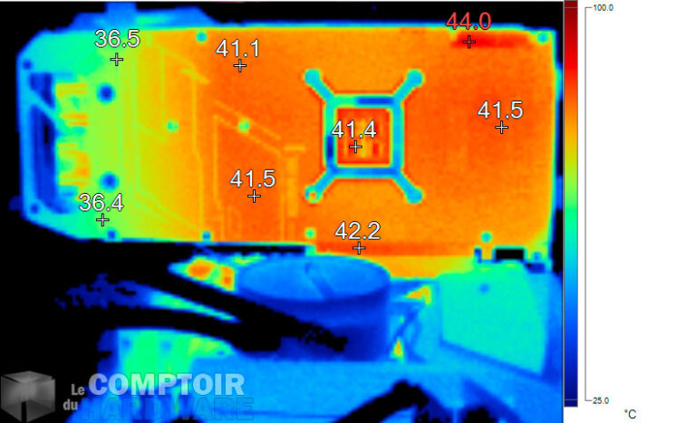 Image thermique de la RTX 3090 Ti TUF Gaming au repos