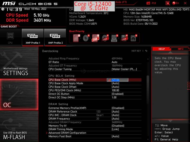 msi b660m oc engine