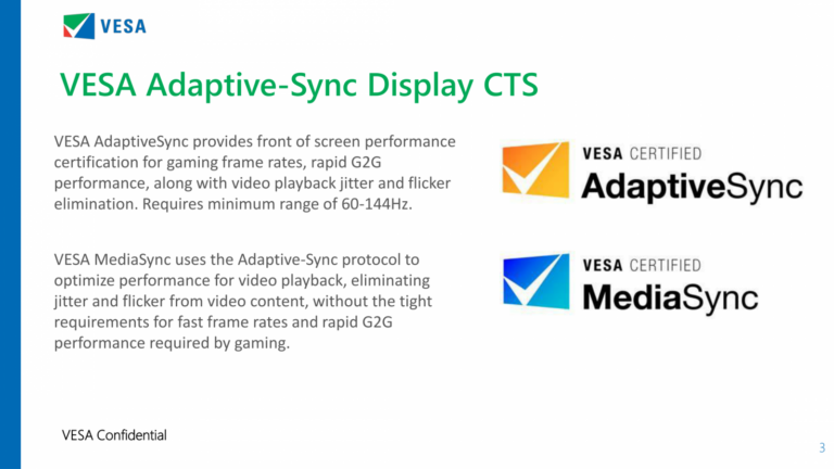 vesa adaptivesync/mediasync