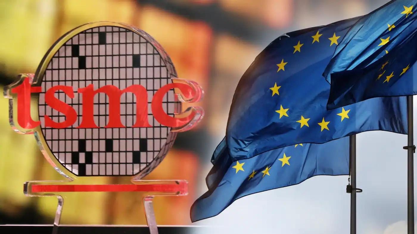 europe flag tsmc logo