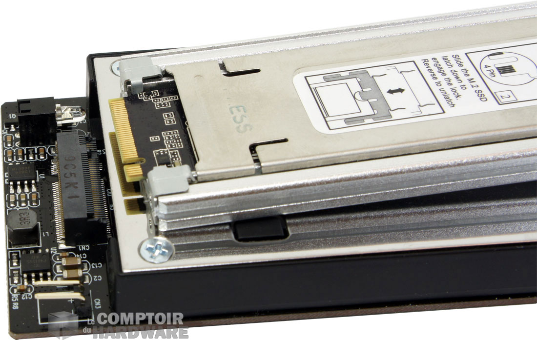 SSD et place et port M.2 du rack