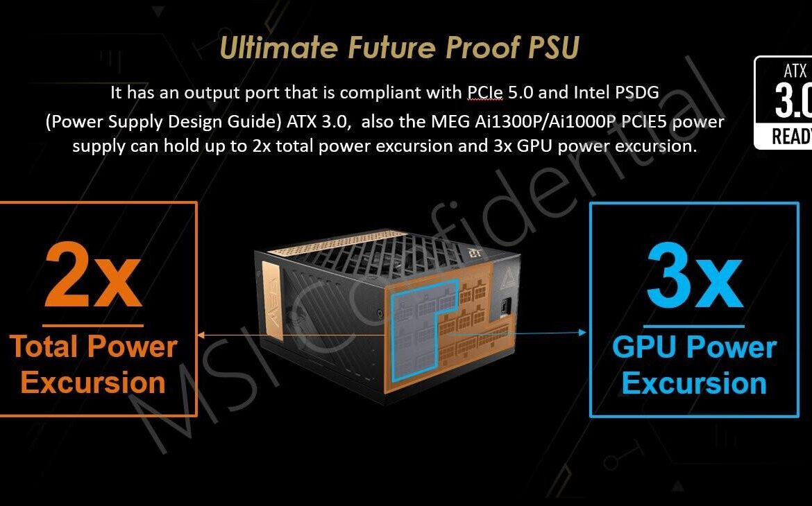 msi ai1300 ai1000 atx 3 pcie 5 1