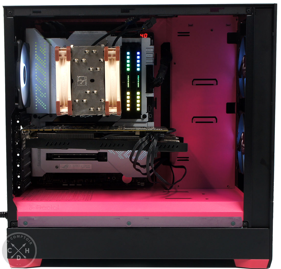 Côté carte mère sur les Pop ATX (ici Air Magenta Core)