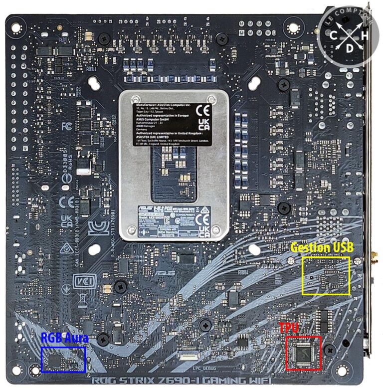 strix z690ii pcb arrière à oilp commenté