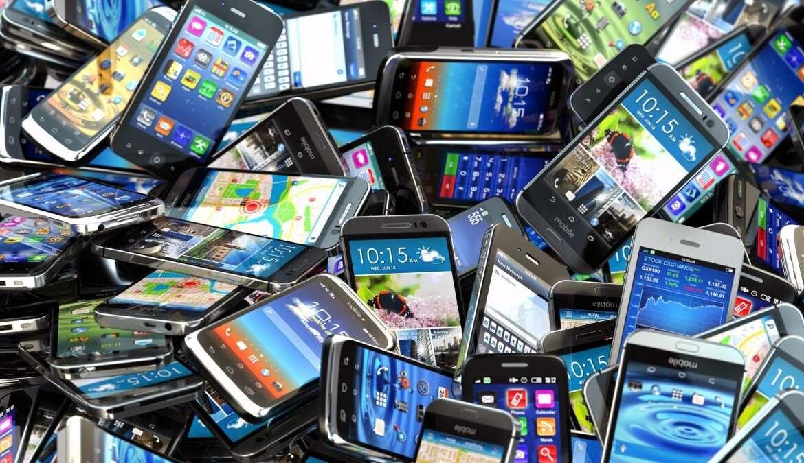 tas de smartphones