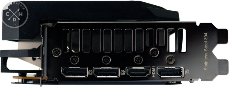 Asus ROG Strix RX 6750 XT Gaming : les connecteurs vidéo