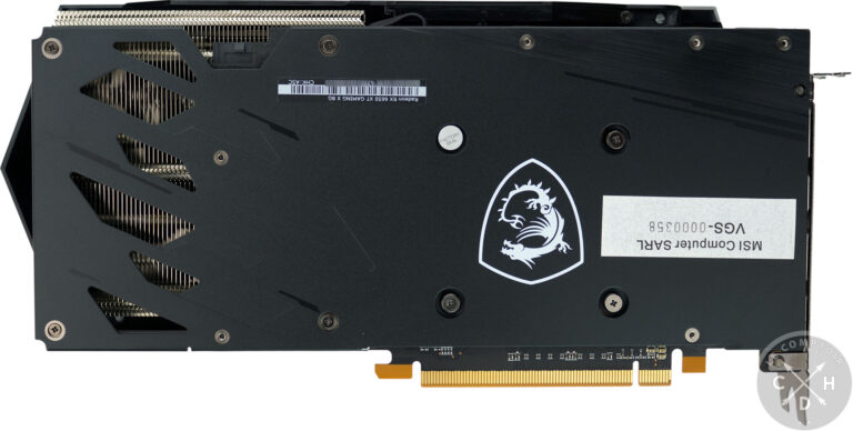 MSI RX 6650 XT Gaming X : face arrière