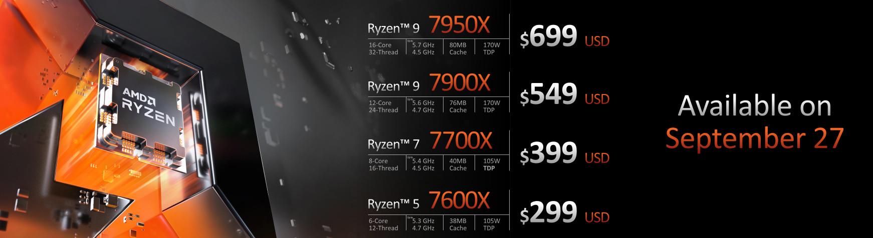 Les Ryzen 7000X, ça va se monnayer au même tarif que les 5000 ?
