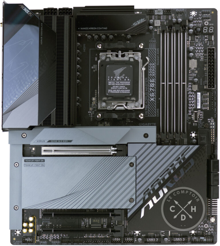 Gigabyte X670E Aorus Master : face avant