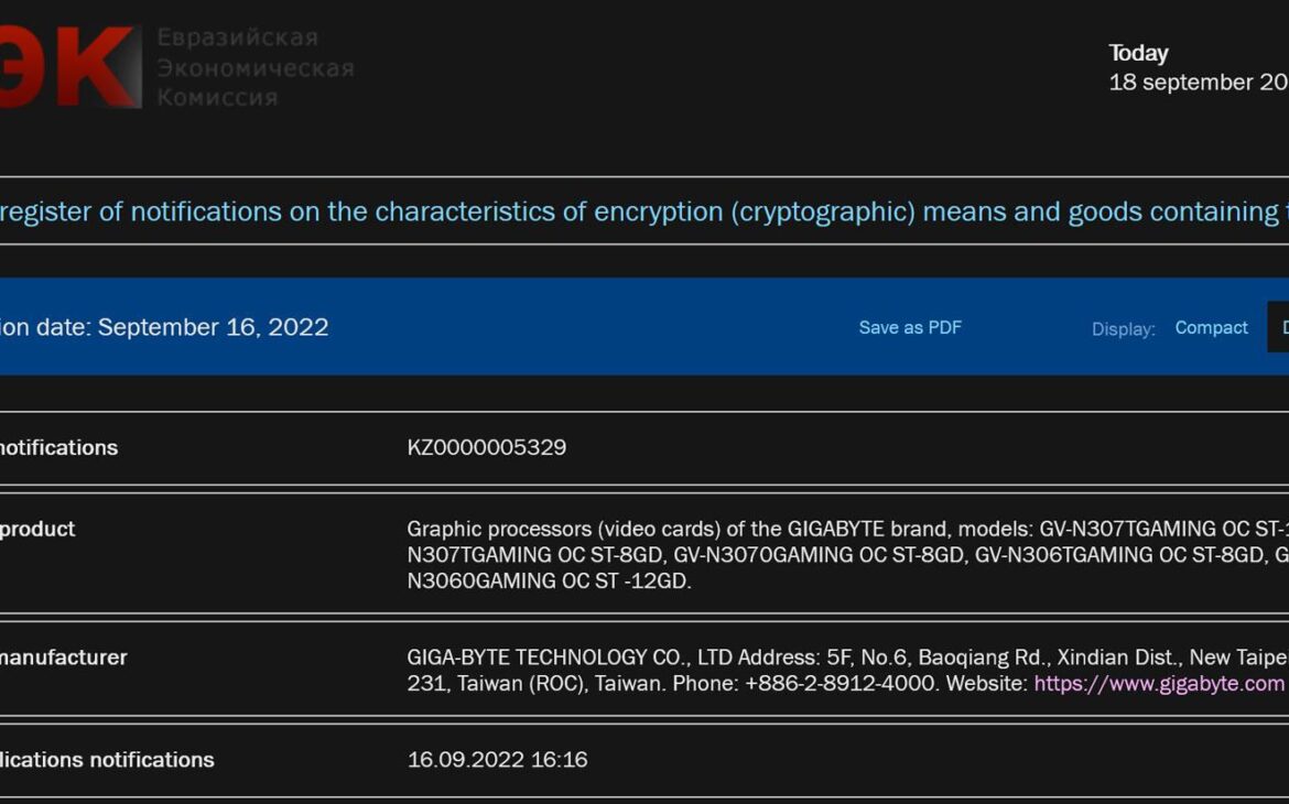 De nouvelles RTX 30 en vue ?