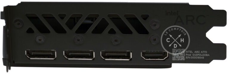 Intel ARC A770 LE 16 Go connectique vidéo