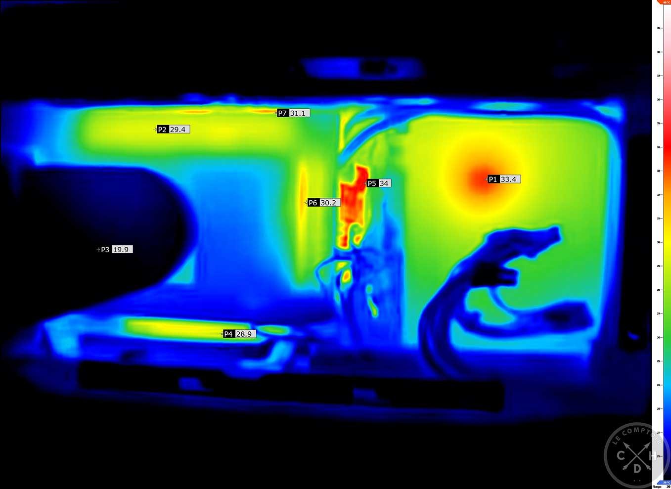 Dans le NUC, sans GPU, au repos