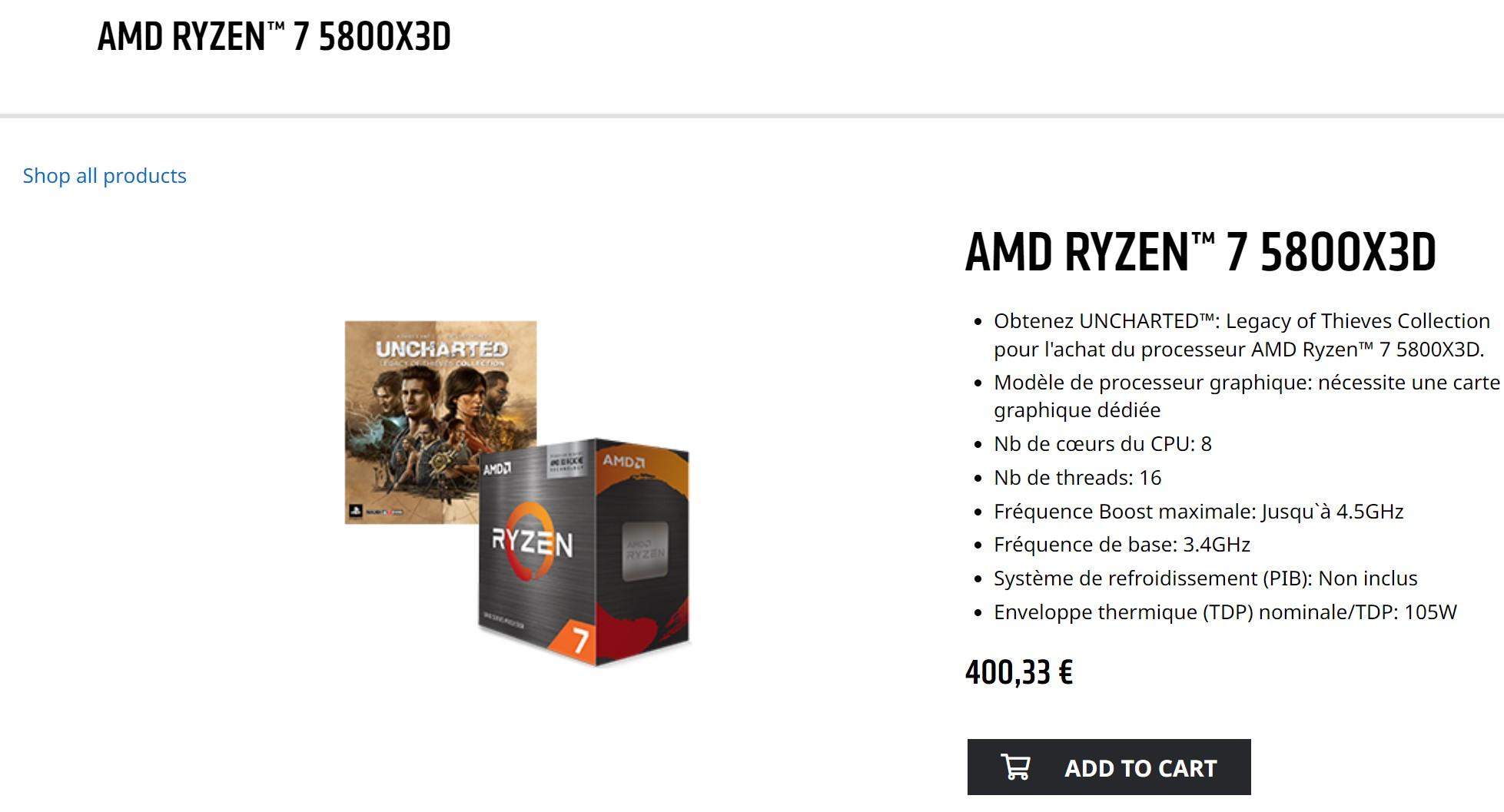 5800x3d amd store nov2022