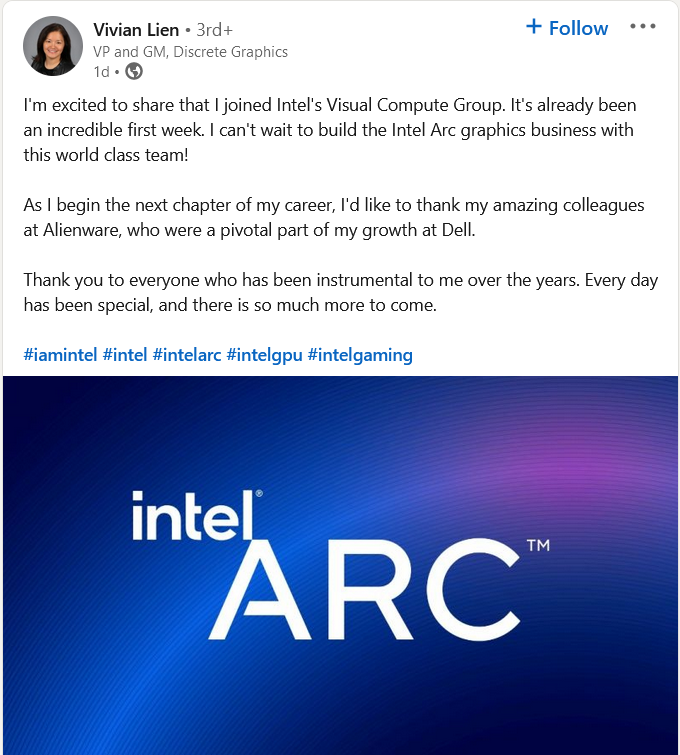 intel vivian lien vp gm visual compute group