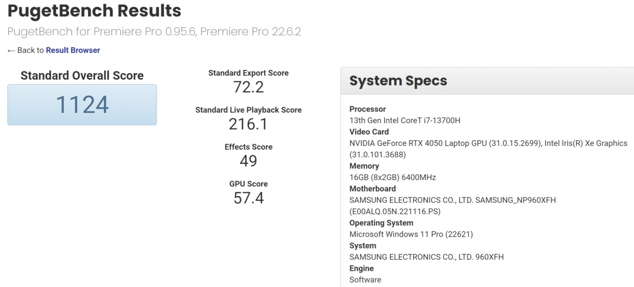 rtx4050 samsung puget
