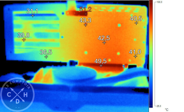 Image thermique de la Gigabyte RTX 4070 Ti Eagle en charge