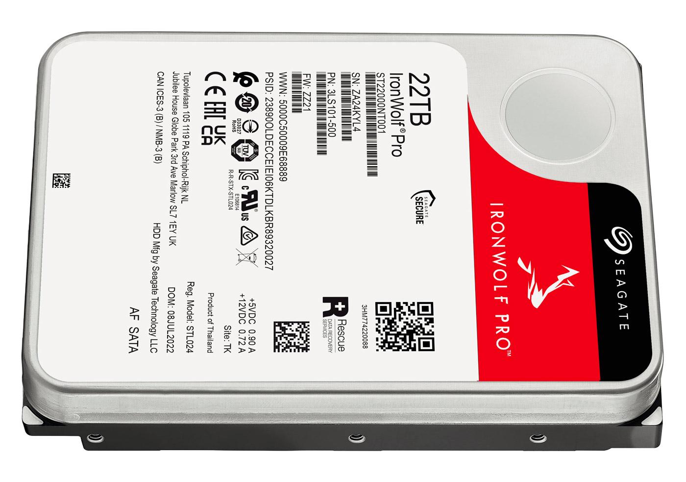 seagate ironwolf pro 22 to