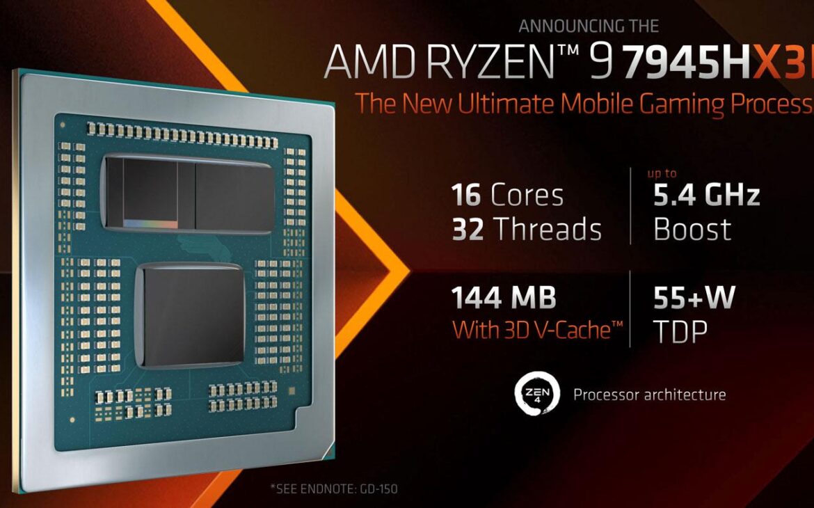 ryzen 9 7945hx3d slide lancement
