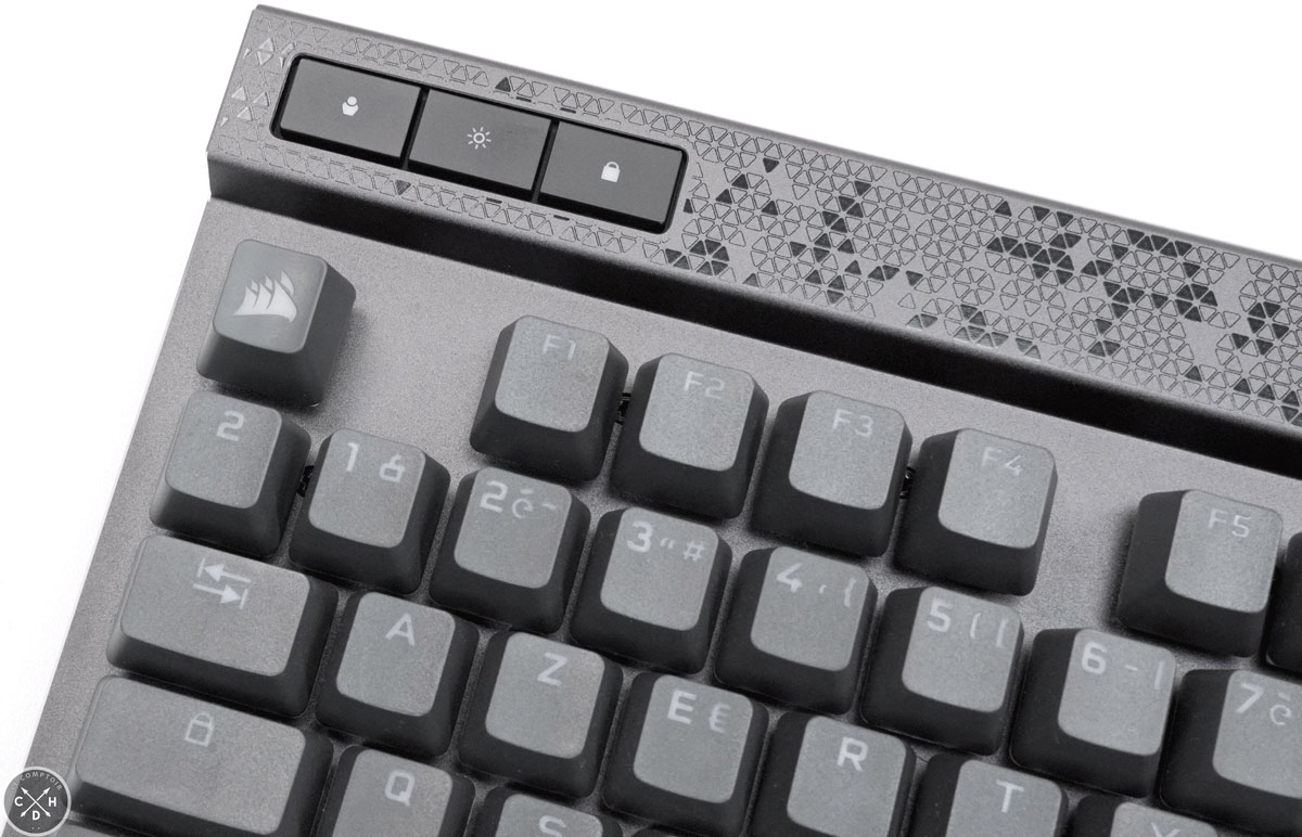 La sélection de profils sur le Corsair K70 Max RGB