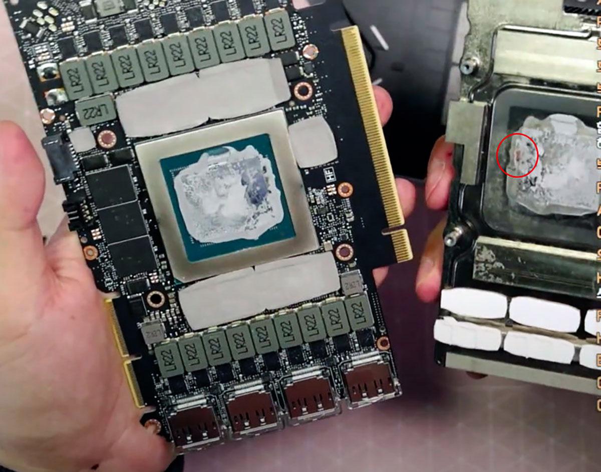 rtx 3080 chambre a vapeur oxydation