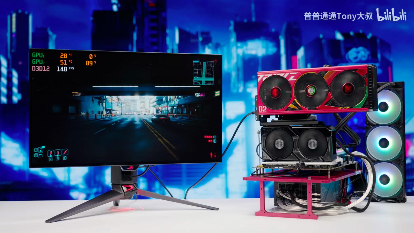 asus geforce rtx 4060 ti 8gb dual oc ssd avec egpu