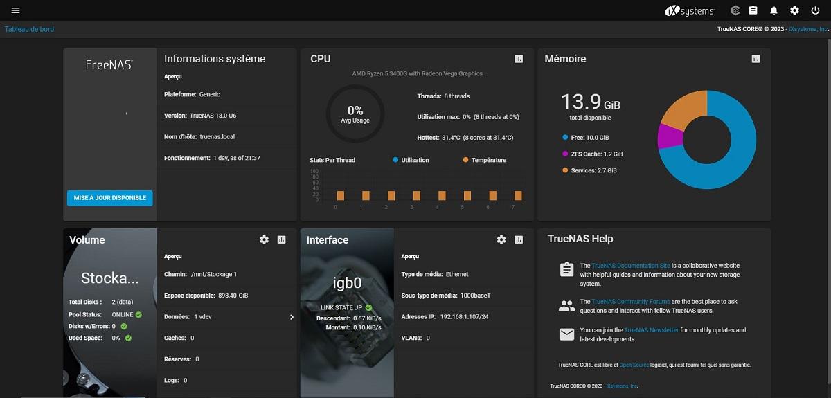 truenas accueil
