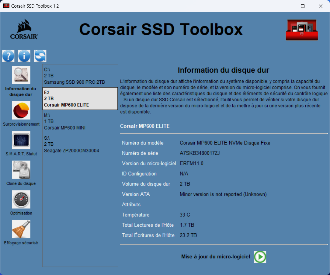 corsair ssd toolbox mp600elite
